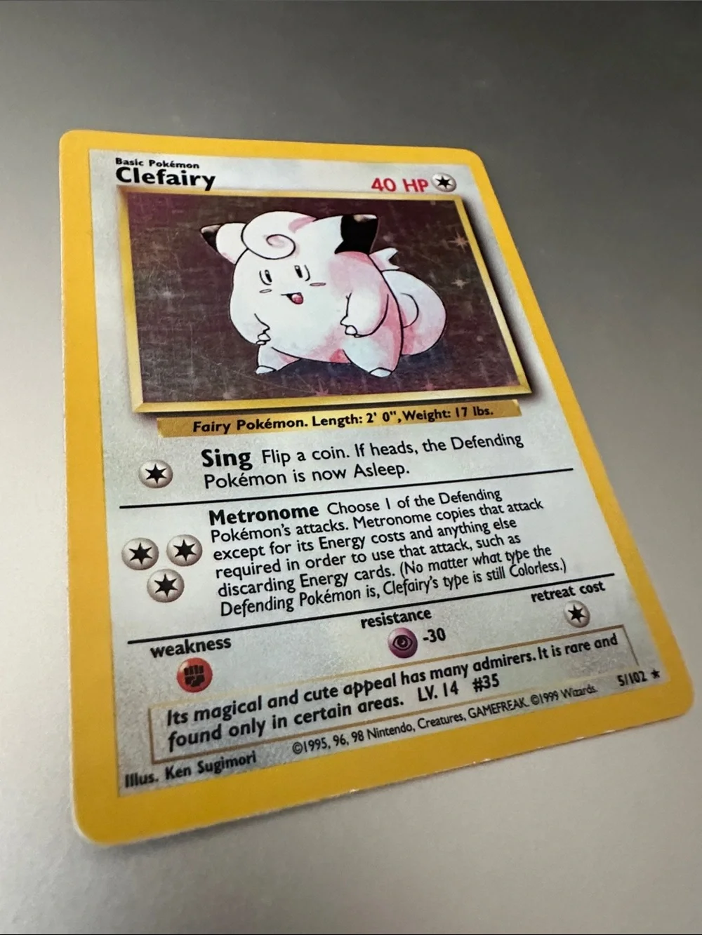 Clefairy Pokémon Trading Card - 1999 Base Set (5/102)